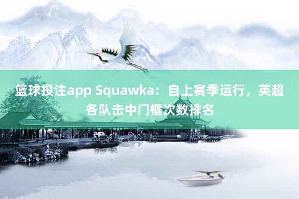 篮球投注app Squawka：自上赛季运行，英超各队击中门框次数排名