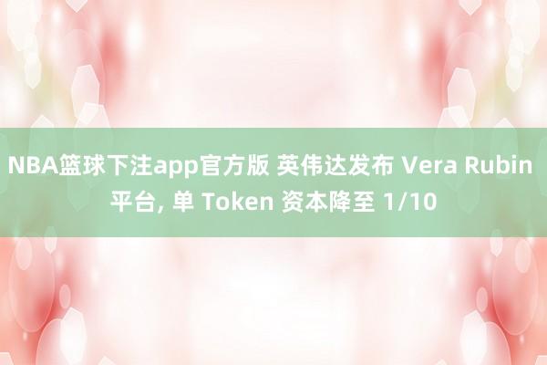 NBA篮球下注app官方版 英伟达发布 Vera Rubin 平台， 单 Token 资本降至 1/10