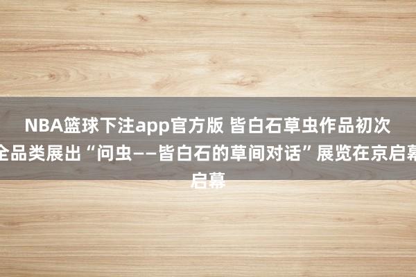 NBA篮球下注app官方版 皆白石草虫作品初次全品类展出“问虫——皆白石的草间对话”展览在京启幕