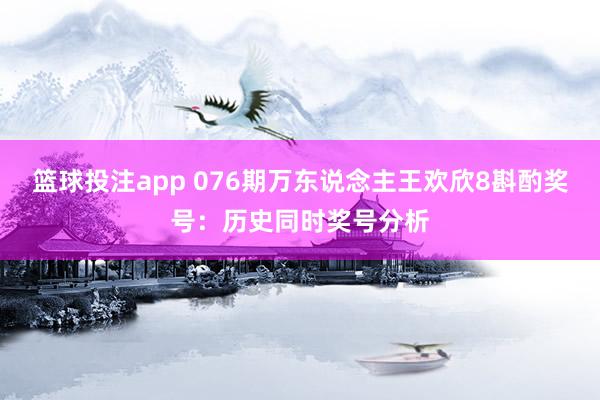 篮球投注app 076期万东说念主王欢欣8斟酌奖号：历史同时奖号分析