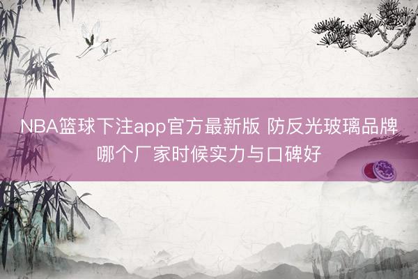 NBA篮球下注app官方最新版 防反光玻璃品牌哪个厂家时候实力与口碑好