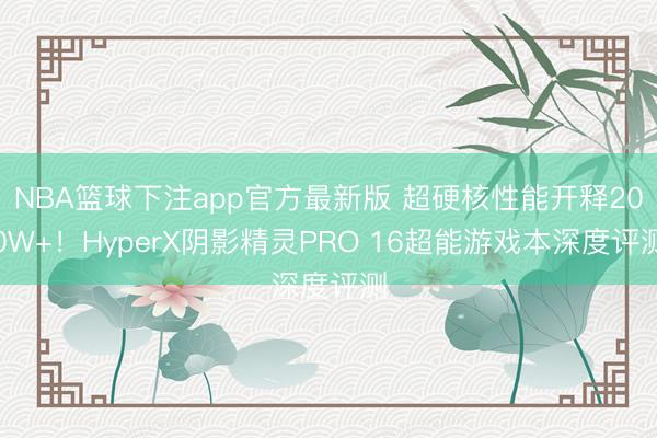 NBA篮球下注app官方最新版 超硬核性能开释200W+！HyperX阴影精灵PRO 16超能游戏本深度评测