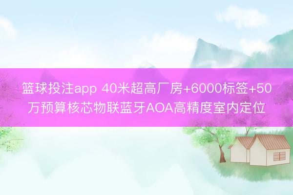 篮球投注app 40米超高厂房+6000标签+50万预算核芯物联蓝牙AOA高精度室内定位