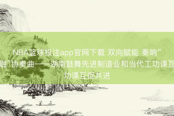 NBA篮球投注app官网下载 双向赋能 奏响“两业交融”协奏曲——湖南鼓舞先进制造业和当代工功课互促共进