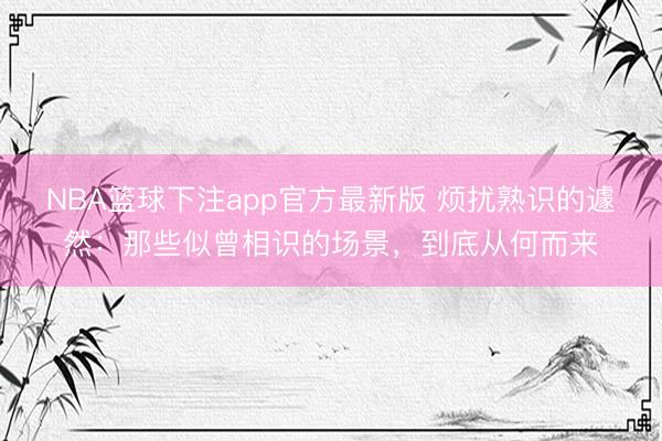 NBA篮球下注app官方最新版 烦扰熟识的遽然：那些似曾相识的场景，到底从何而来