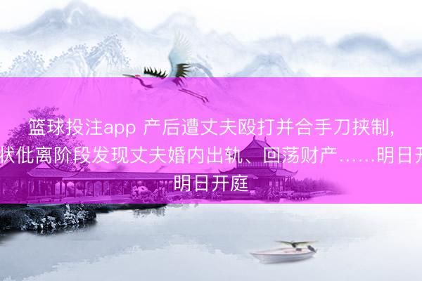 篮球投注app 产后遭丈夫殴打并合手刀挟制， 告状仳离阶段发现丈夫婚内出轨、回荡财产……明日开庭
