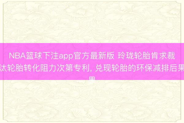NBA篮球下注app官方最新版 玲珑轮胎肯求裁汰轮胎转化阻力次第专利, 兑现轮胎的环保减排后果